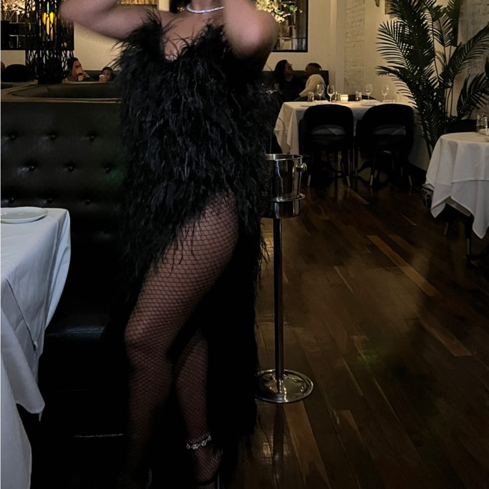 Custom 1 of 1 100% ostrich feather dress
